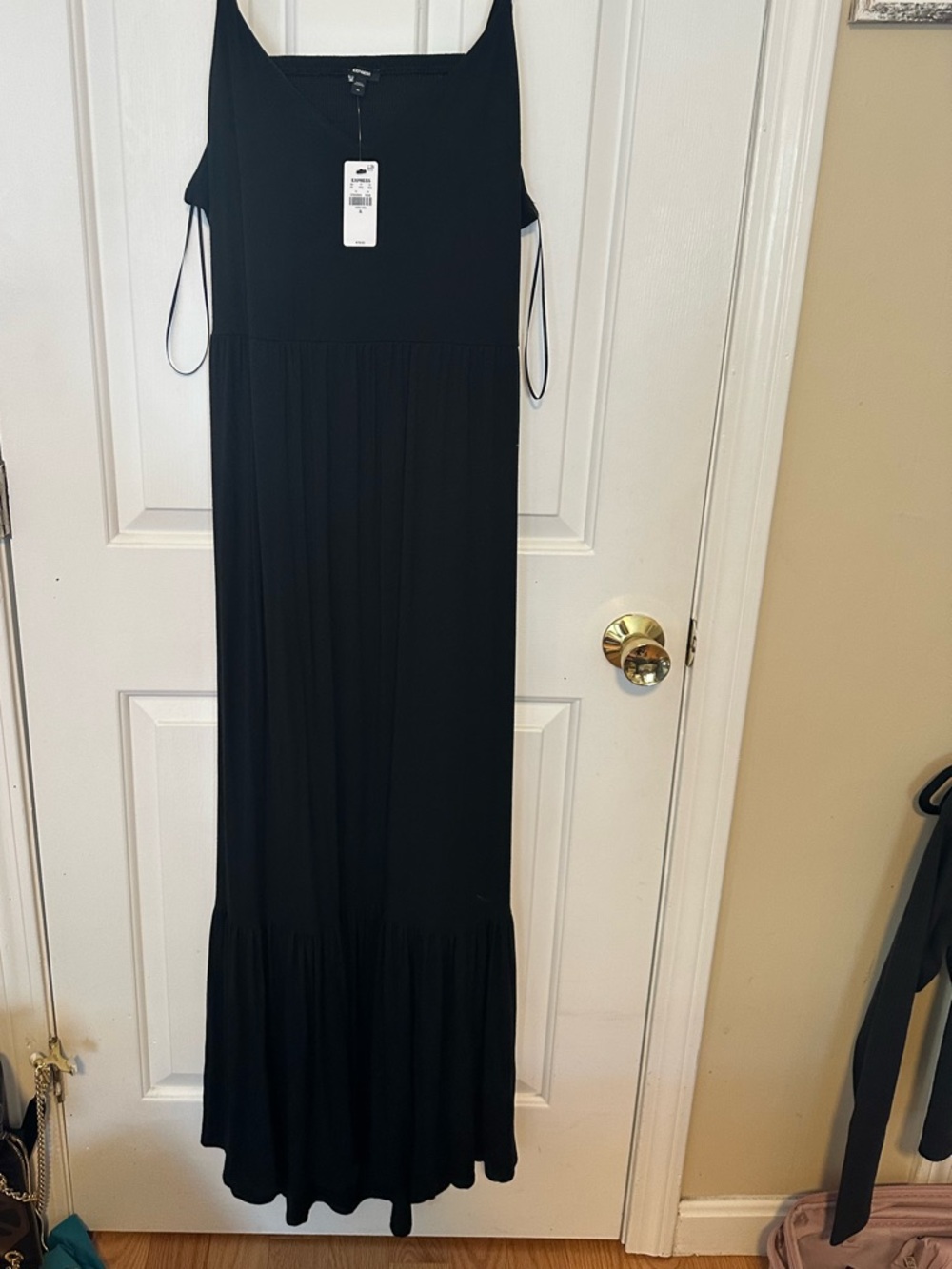 Express Black Spaghetti-Strap Maxi Dress